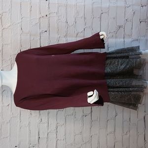 Purple Lane Bryant Widneck Plum Bell Sleeve Sweater NWT 18/20 2X